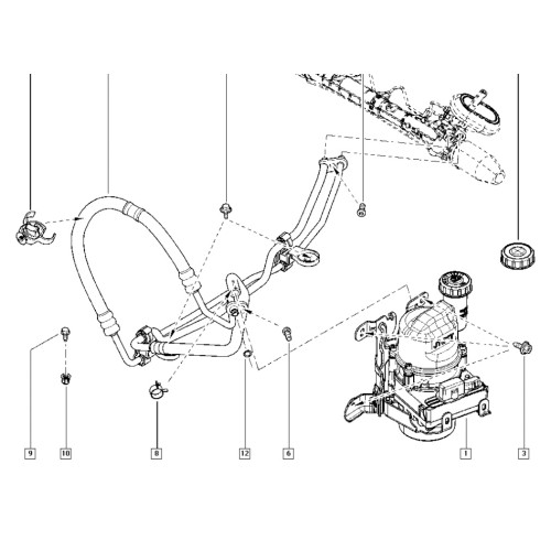 Conducta servo Dacia Logan II / Sandero II 497206472R