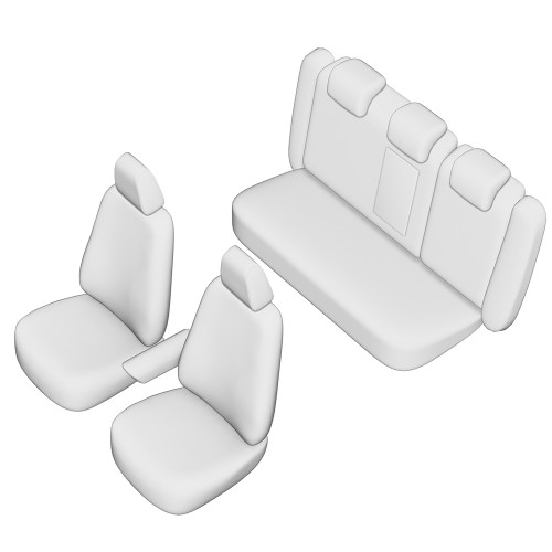 SET HUSE SCAUN UMBRELLA PENTRU VOLKSWAGEN PASSAT B6 SEDAN 2005-2010 (BANCHETA FRACTIONATA) CU TETIERE SPATE IN FORMA DE L