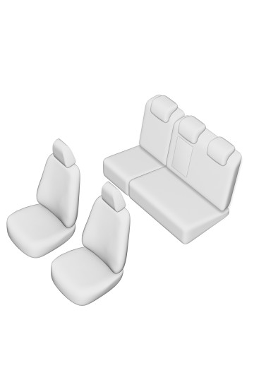 SET HUSE SCAUN UMBRELLA PENTRU FORD FOCUS II HATCHBACK 2005-2011 (BANCHETA FRACTIONATA. COTIERA SPATE) CU TETIERE SPATE IN FORMA DE L