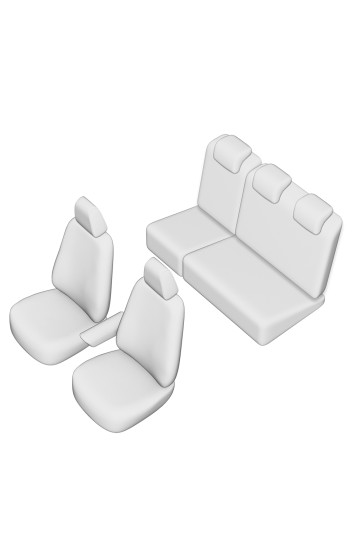 SET HUSE SCAUN UMBRELLA PENTRU FIAT DOBLO 5 LOCURI 2010- (BANCHETA FRACTIONATA) CU TETIERE SPATE IN FORMA DE L