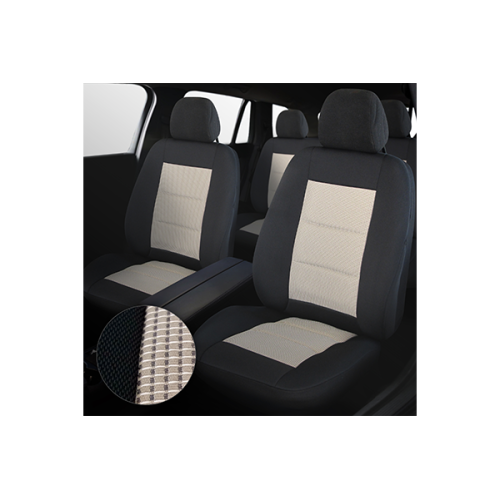 SET HUSE SCAUN PREMIUM LUX NEGRU-BEJ UMB3