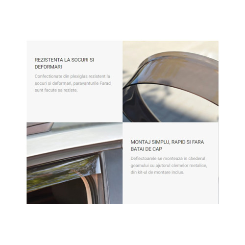 SET DEFLECTOARE AER FATA FARAD PENTRU VOLKSWAGEN SHARAN (2010-)  SEAT ALHAMBRA (2010-)