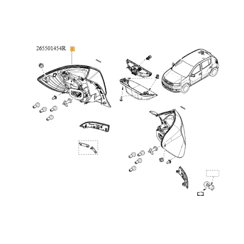 Lampa spate dreapta Logan II