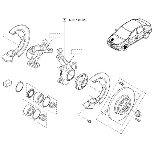 Portfuzeta stanga cu abs Dacia Logan I / Sandero I 6001548865