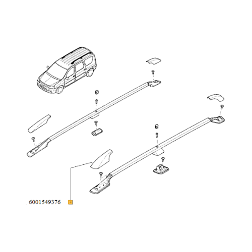 Capac bara portbagaj stanga fata Dacia Logan MCV 6001549376