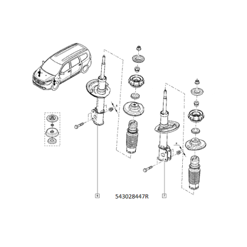 Amortizor fata Dacia Lodgy suspensie normala