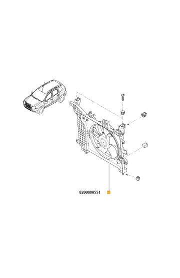Gmv racire Dacia Duster (fara Ac) 8200880554