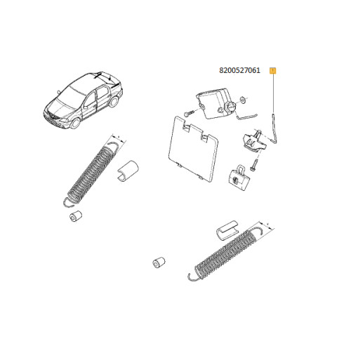Tija comanda deschidere capota spate log./sand. i
