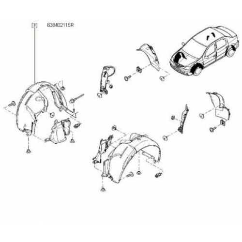 Carenaj roata fata dr. tn Log.