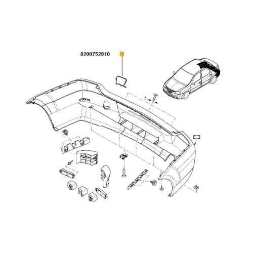 Capac carlig remorcare bara spate