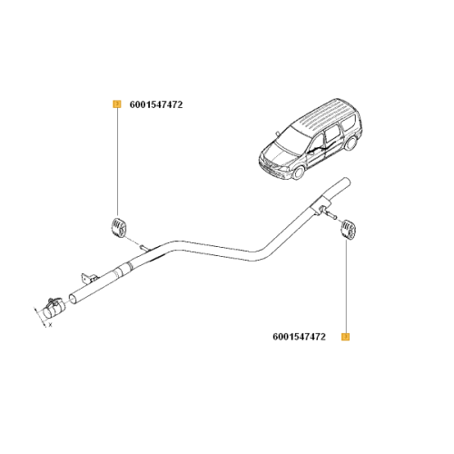 Tampon toba Log./Sand. 6001547472 Dacia/Renault