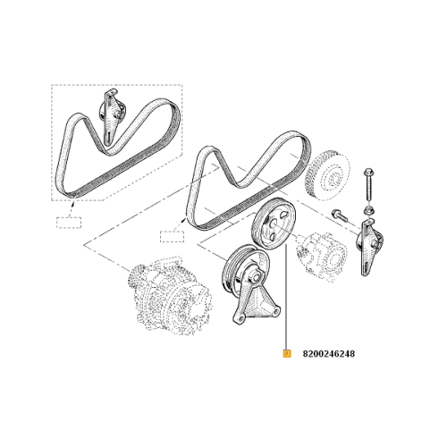 Fulie pompa servodirectie 8200246248 Dacia/Renault