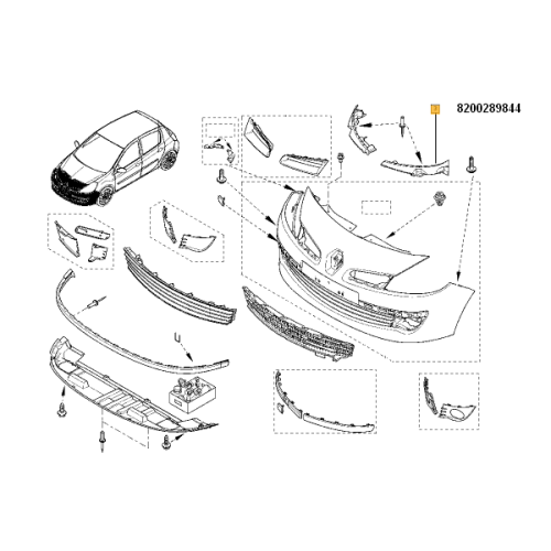 Suport praguri Clio III