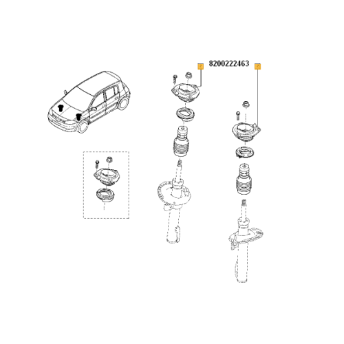 Flansa amortizor Renault Megane II / Scenic II 8200222463