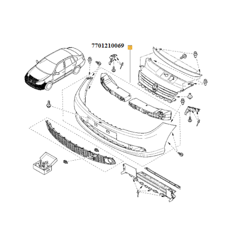 Bara fata Renault Symbol Thalia 7701210069