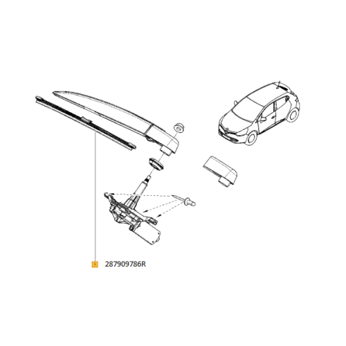 Stergator luneta Renault Clio IV 287909786R