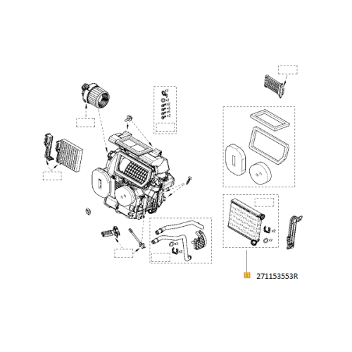 Radiator incalzire 271153553R Dacia/Renault