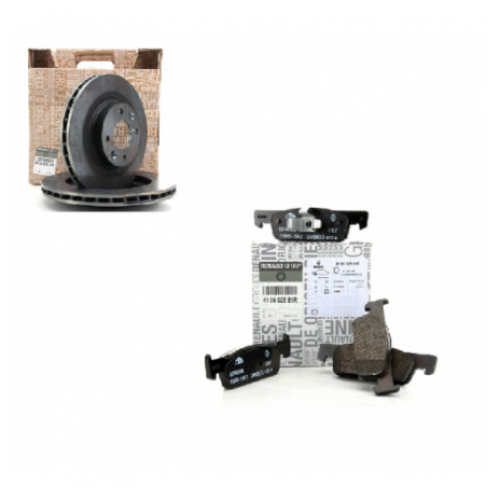 Revizie Frane Fata Dacia Logan II 2013-2017, discuri ventilate si placute Origine Dacia / Renault